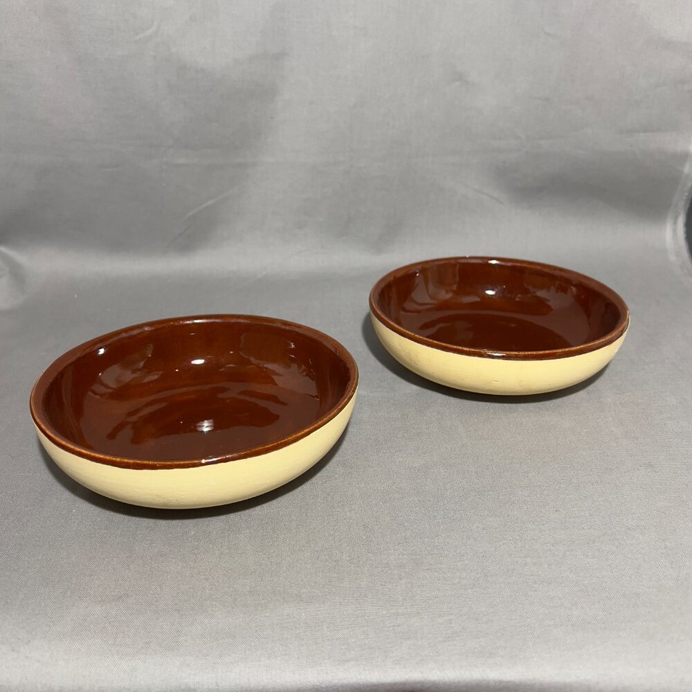 Vtg Watt Stoneware Pottery Oven Ware #94 Cereal Bowl Bisque Ware Brown Glaze USA